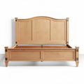 Solid wood bed frame with upholstered headboard and storage drawers 200 x 160 x 100cm